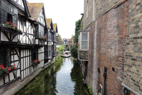 Canterbury, St.Peter's Street and Great River Stour