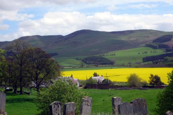 Linton, View from Church towards Cheviot Hills
