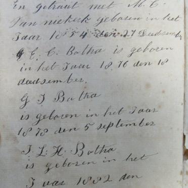 BOTHA Cornelis Jacobus 1827 BOTHA Cornelis Jacobus 1827