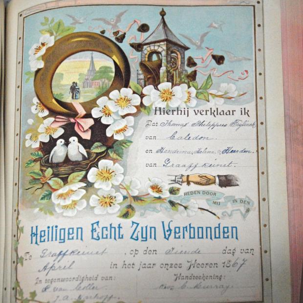 FRIJLINCK Thomas Philippus & Hendrina Helena V HEERDEN getroud 1867