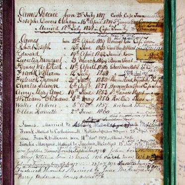 POWRIE James 1817-1872 and Josepha Dorcas OLDHAM 1819-1889, married 1838 at Cape Town POWRIE James 1817-1872 and Josepha Dorcas OLDHAM 1819-1889, married 1838 at Cape Town