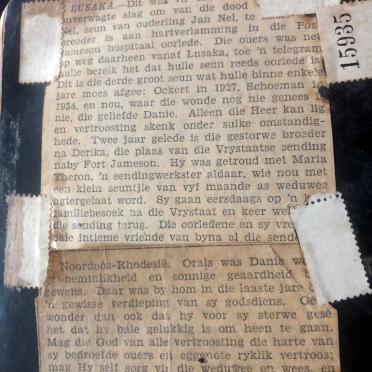 NEL Jan Jeremia Daniel en Barendina Danielina Jansen van Rensburg getroud 17 Februarie 1904 NEL Jan Jeremia Daniel en Barendina Danielina Jansen van Rensburg getroud 17 Februarie 1904