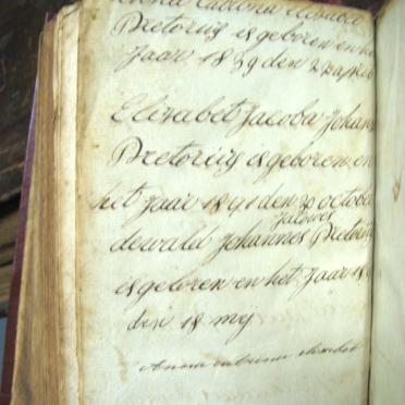 PRETORIUS Dewald Johannes, gebore 1809 en Elizabet Jacoba, gebore 1814 PRETORIUS Dewald Johannes, gebore 1809 en Elizabet Jacoba, gebore 1814